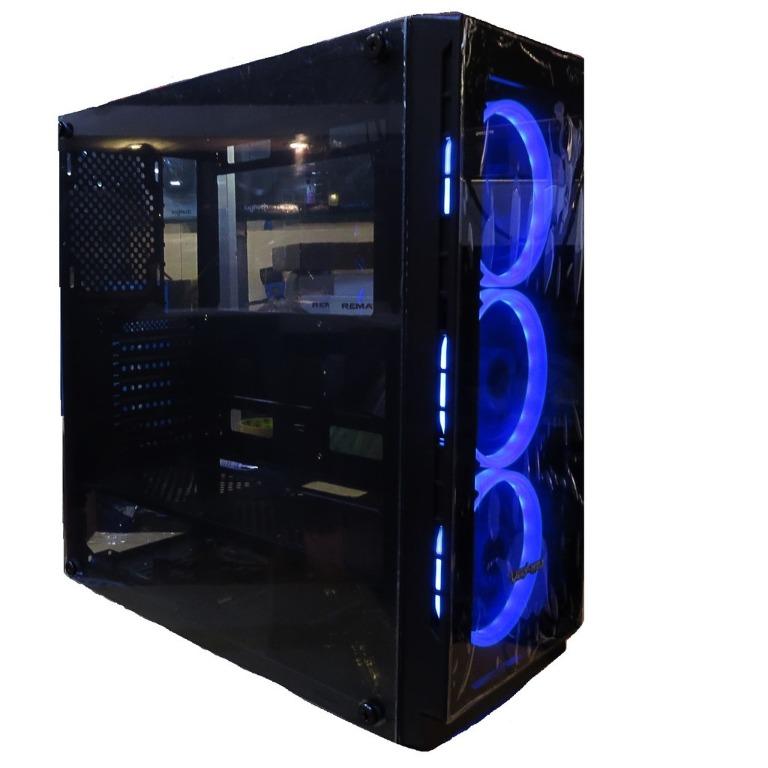 Viking VKS34 Shield Tempered Glass RGB Gaming Case With 3 RGB LED Multi