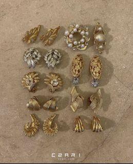 Vintage Clip On Earrings and Clip / Pin
