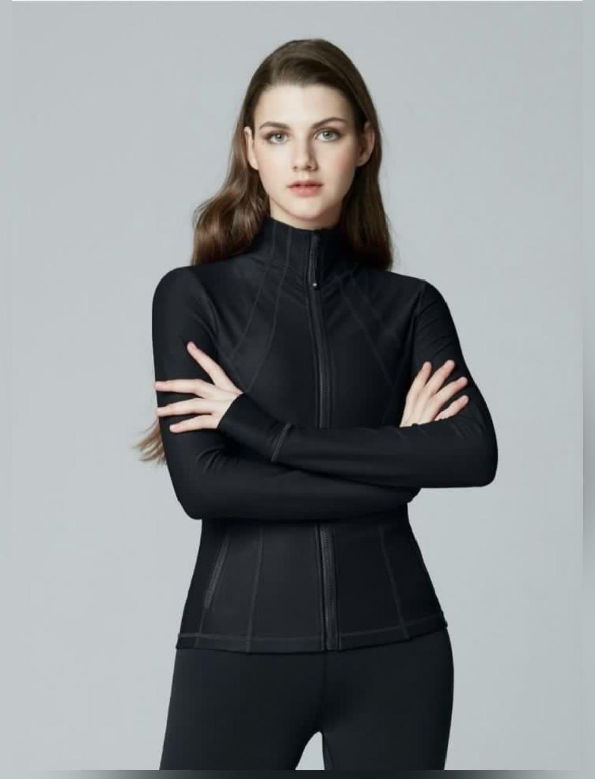 MOTF PREMIUM SPANDEX THUMB HOLE HOODED YOGA JACKET