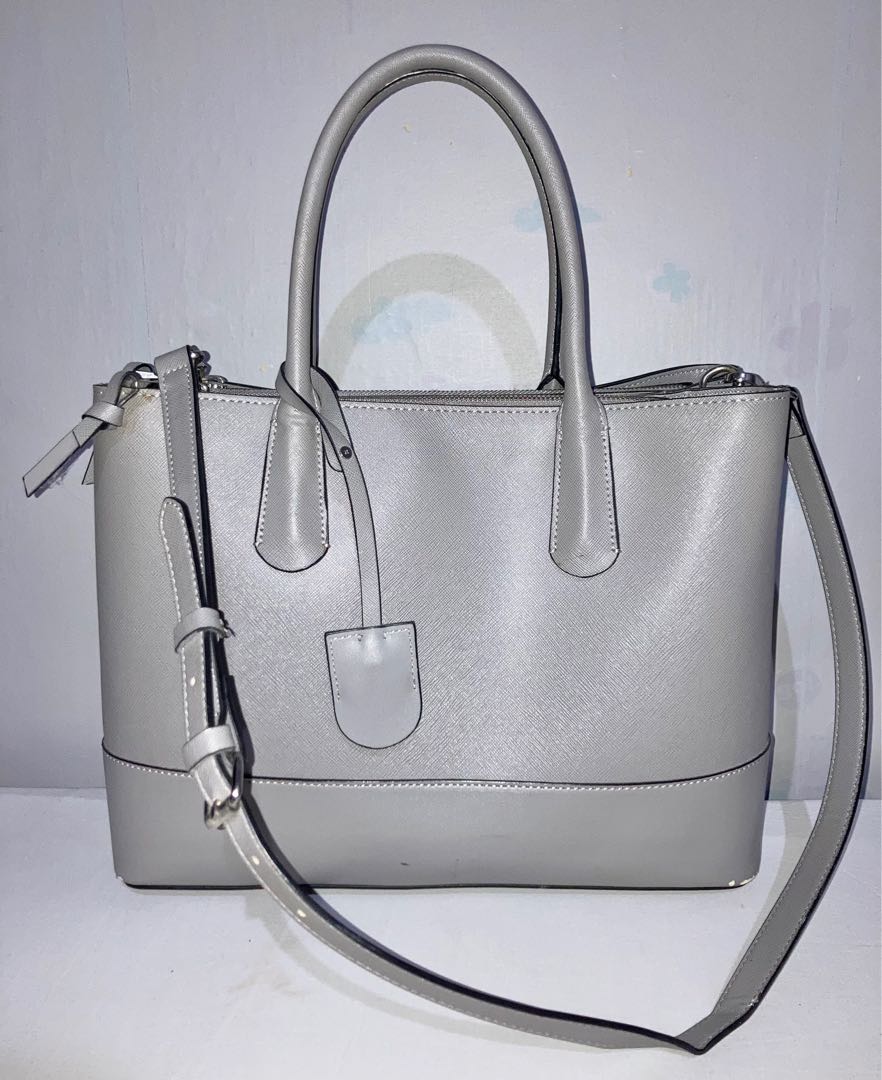 Zara Basic Collection Grey Bag, Women's Fashion, Bags & Wallets, Tote