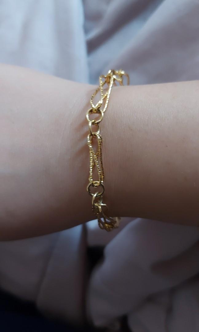 18k saudi gold bracelet, Luxury, Accessories on Carousell