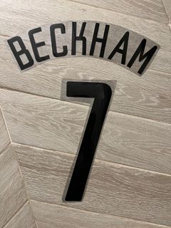 曼聯2002碧咸 BECKHAM 黑色絨字64205750687107110