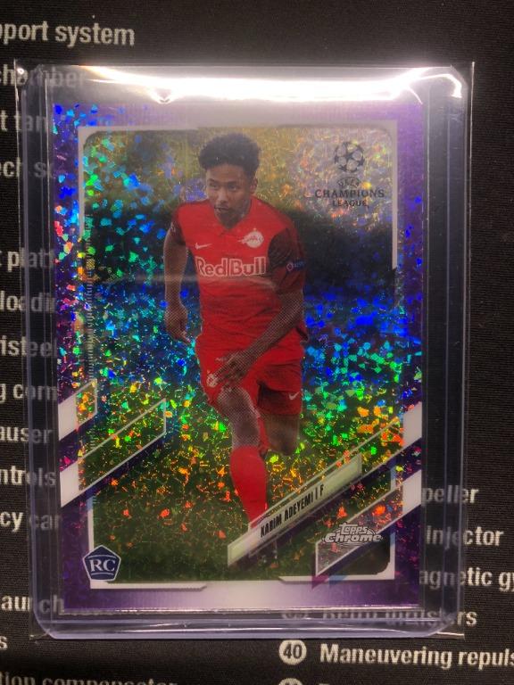 2020-21 Topps Chrome UCL Karim Adeyemi Purple Mini Diamond