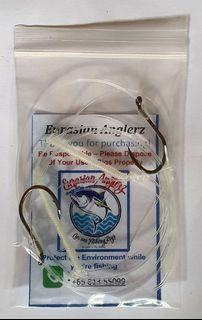 3 x Hard Leader Double Apollo Rigs | Surfcasting Usage | Boating Usage | Pond Usage Fishing Rig