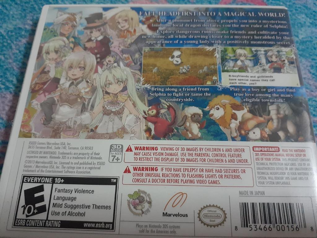 3ds Rune Factory 4 (Category: Nintendo) located in Quezon City. Submitted by overlord_jt56 (Listing ID 1137496715, Image 2). Description: Selling Original Nintendo 3DS Game Rune Factory 4 Used - Like New Complete in Box RFS: Need Cash Meetup: Stellar Place, Visayas Avenue (Weekdays- Tue and Thur) Can be shipped (grab, lalamove, etc.)- BUYER should arrange shipment and shoulder the delivery expense. (Mon- Sun).
