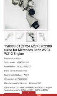A2740902380 IHI turbocharger for Mercedes Benz W204 W212 Engine