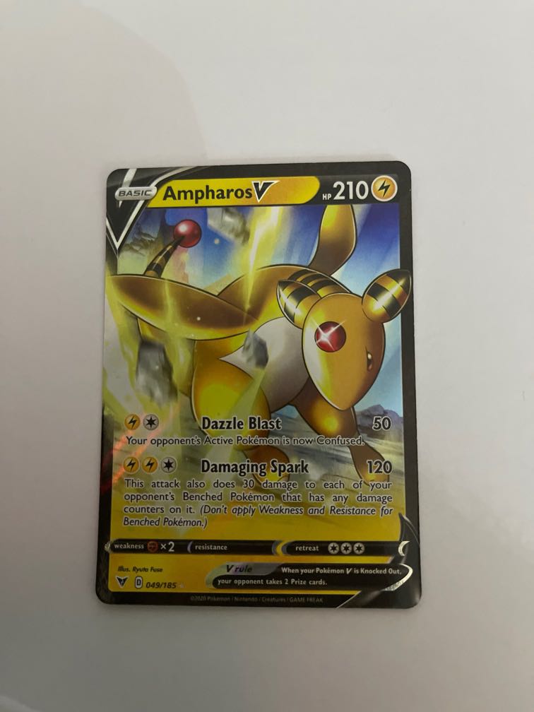 Ampharos V 049/185 Vivid Voltage Ultra Rare Pokemon Card Mint