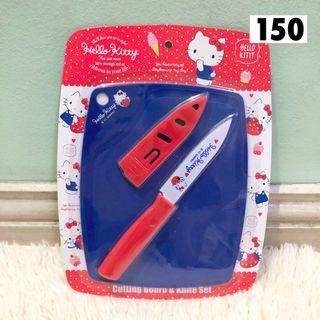 [Authentic] Hello Kitty Chopping Board + Knife Set