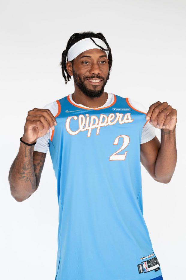 Authentic Men's Kawhi Leonard Blue Jersey - #2 Basketball Los Angeles Clippers  City Edition