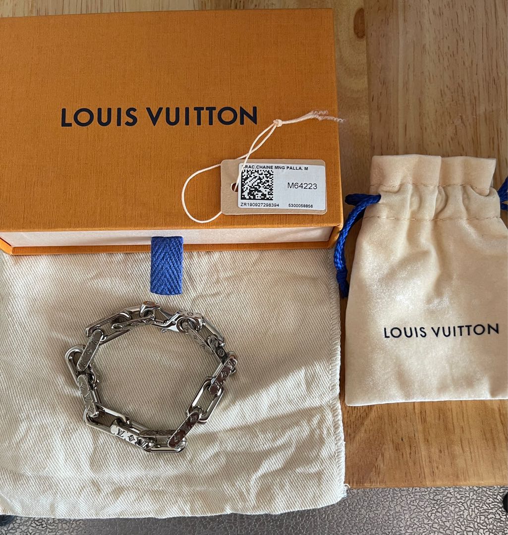 Authentic LOUIS VUITTON Brassle Monogram Chain M MP3143 Bracelet