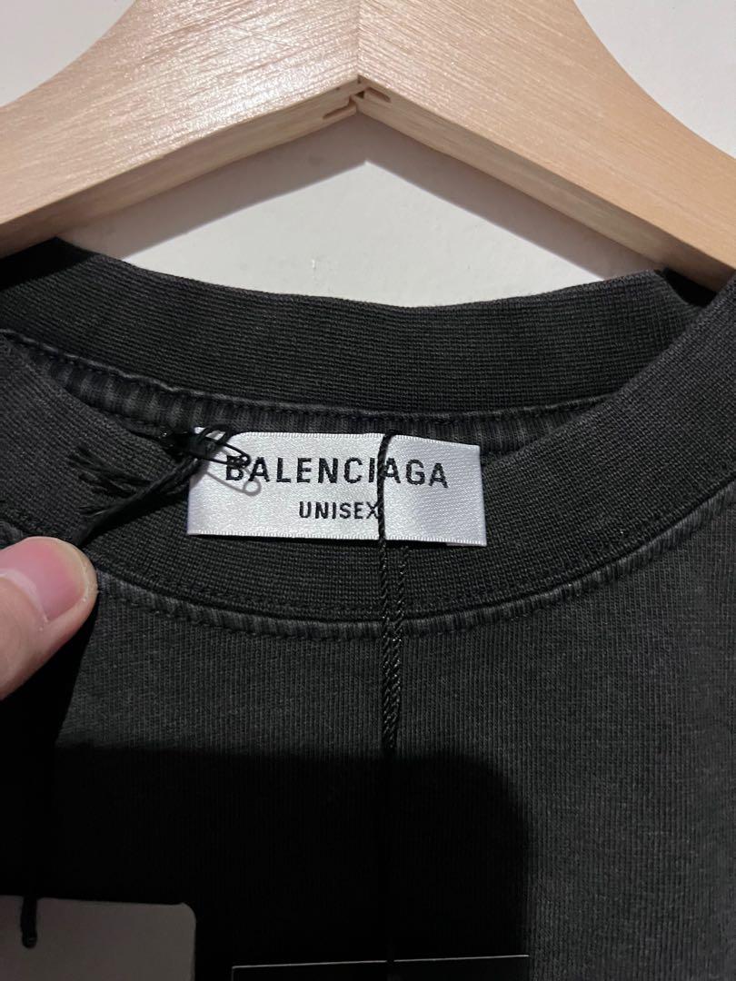 Balenciaga Sporty B Washed Black T-shirt, Men's Fashion, Tops Balenciaga Sporty B Washed Black T-shirt, Men's Fashion, Tops