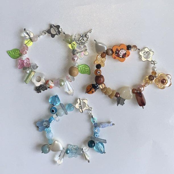 beaded bracelet chunky fairycore y2k aesthetic grunge