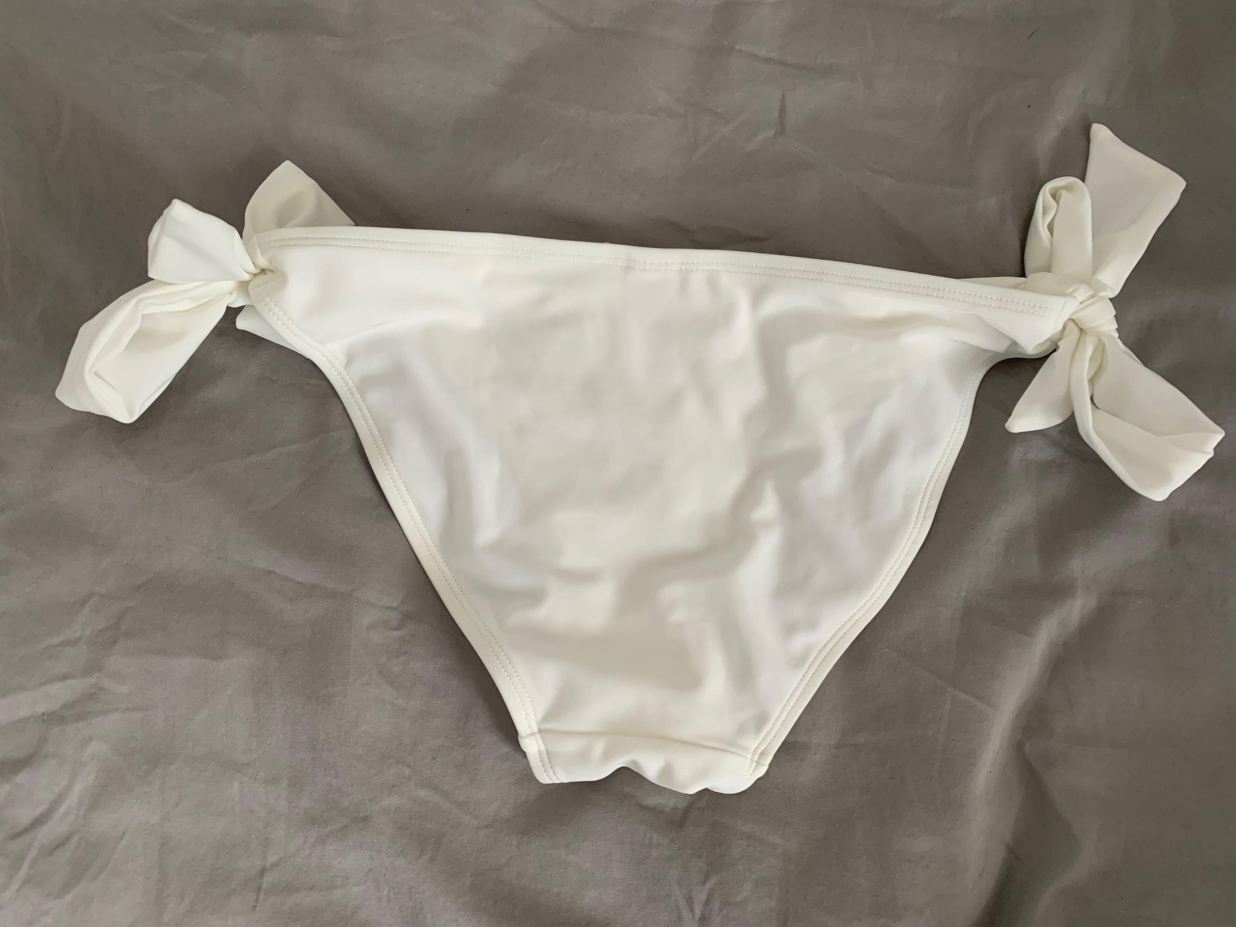 white bikini tie sides