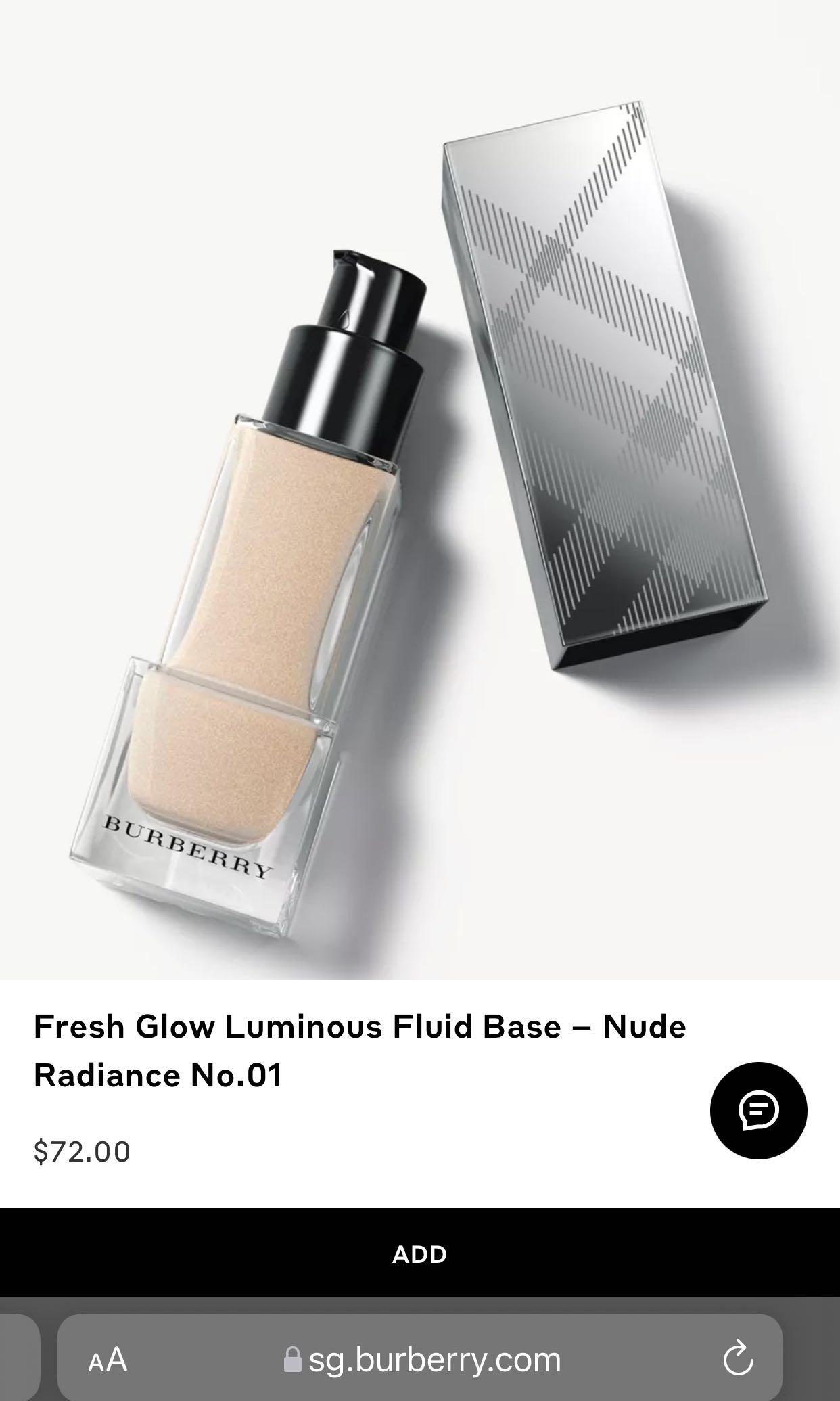 Burberry fresh glow shop foundation porcelain 11