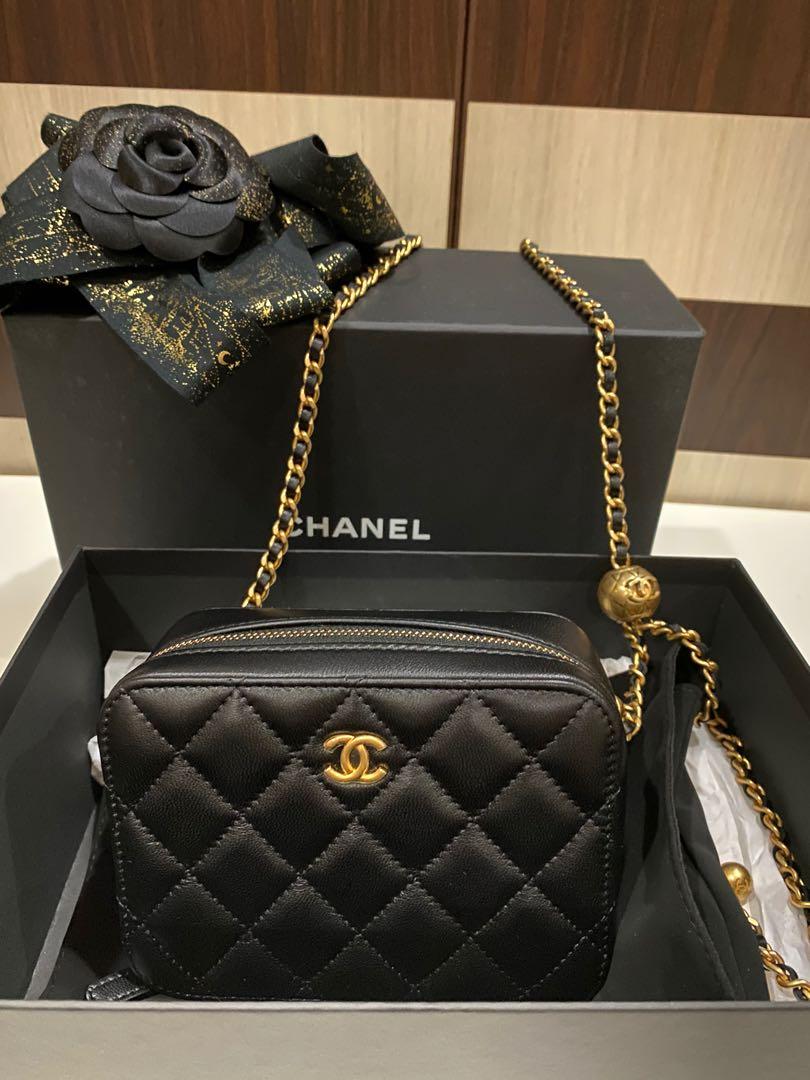Authentic Chanel 21K Iridescent Black Caviar Camera Bag Gold Hardware With  Adjustable Chain Luxury Bags  Wallets on Carousell