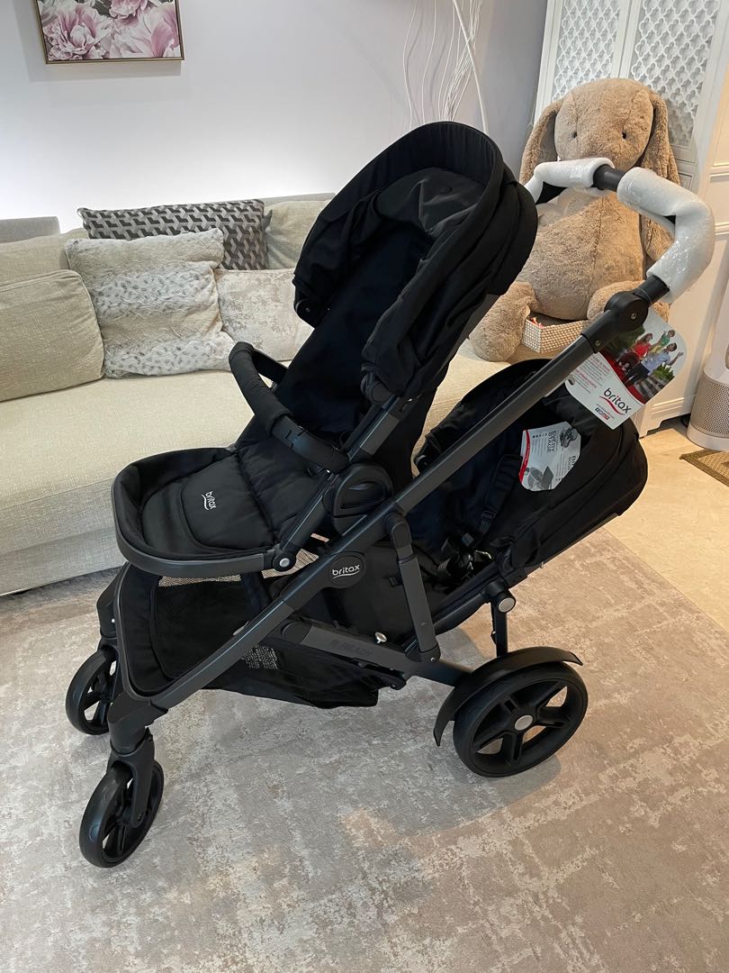 Britax B Ready double stroller with top seat and second seat