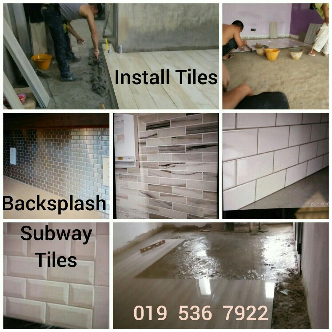 Buat Tabletop konkrit,, pasang Jubin,, Baiki Atap Bocor,,Plumbing