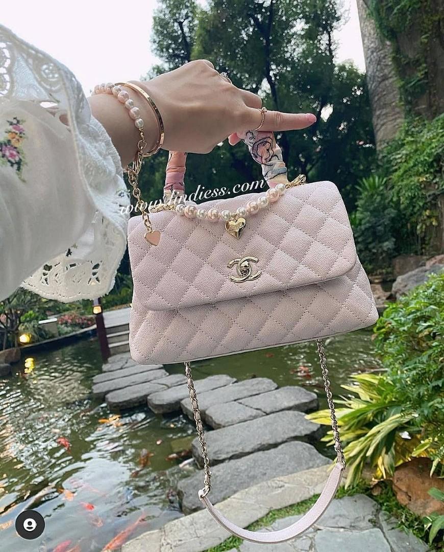 Chanel Coco Handle Caviar Lilac Pink 20A, Luxury, Bags & Wallets on  Carousell