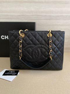 Chanel GST black caviar ghw seri 19