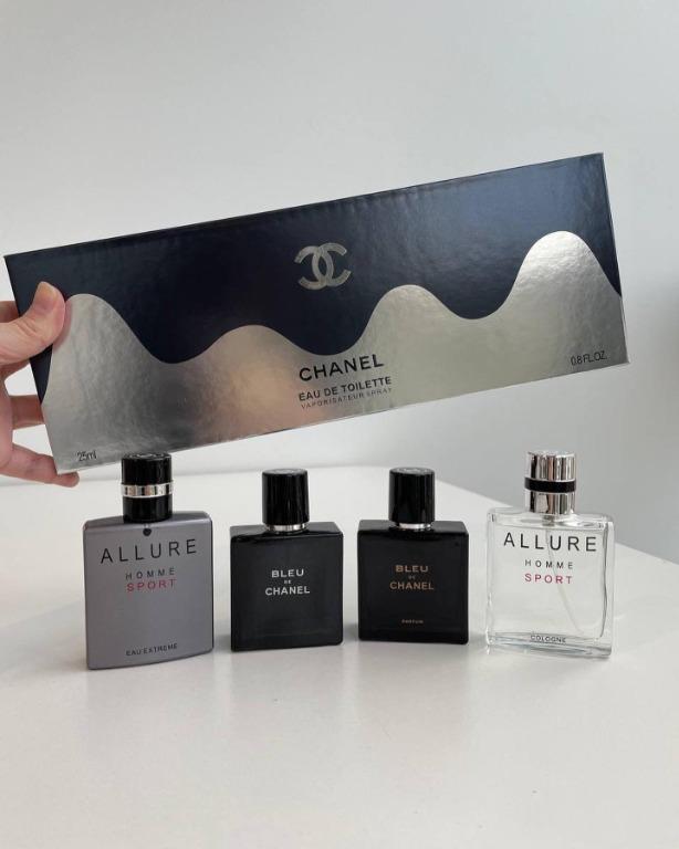 Chanel Exclusive 4 in 1 Men Set ( Spray Form ) 4x 25ML, Beauty & Personal  Care, Hands & Nails on Carousell
