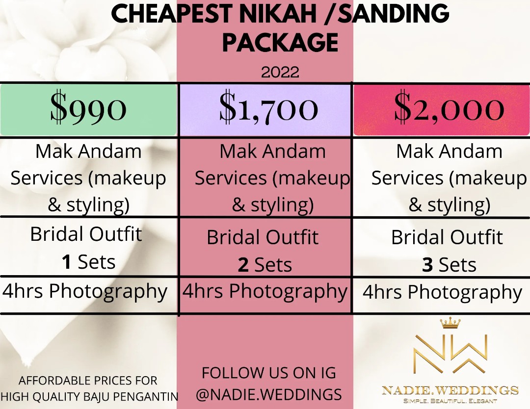 Cheapest Malay Bridal Mak Andam Sanding Nikah Tunang Pengantin