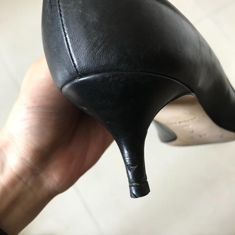 Christian Dior black leather pointy pumps heels Dior Shoes, 名牌, 鞋及波鞋 Carousell