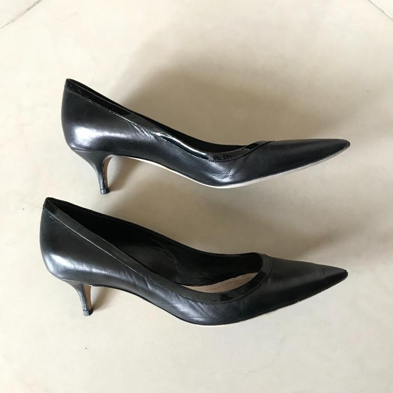 Christian Dior black leather pointy pumps heels Dior Shoes, 名牌, 鞋及波鞋
