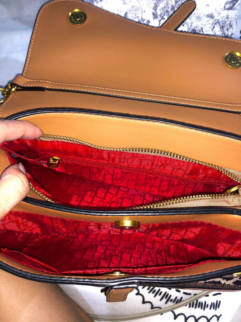 Christian Dior Saddle Leopard Large Sling and Shoulder Bag, Women's Fashion, Bags & Wallets