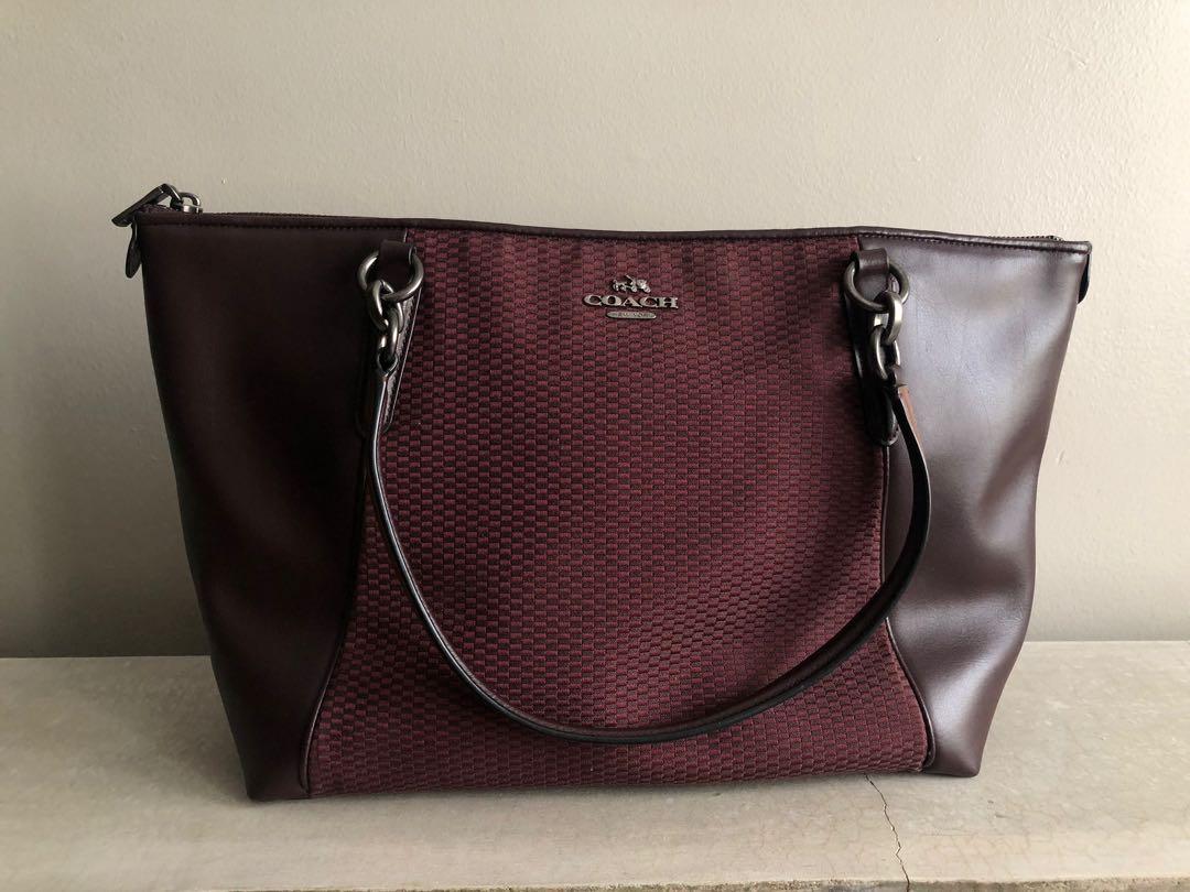 Coach ava tote oxblood deals