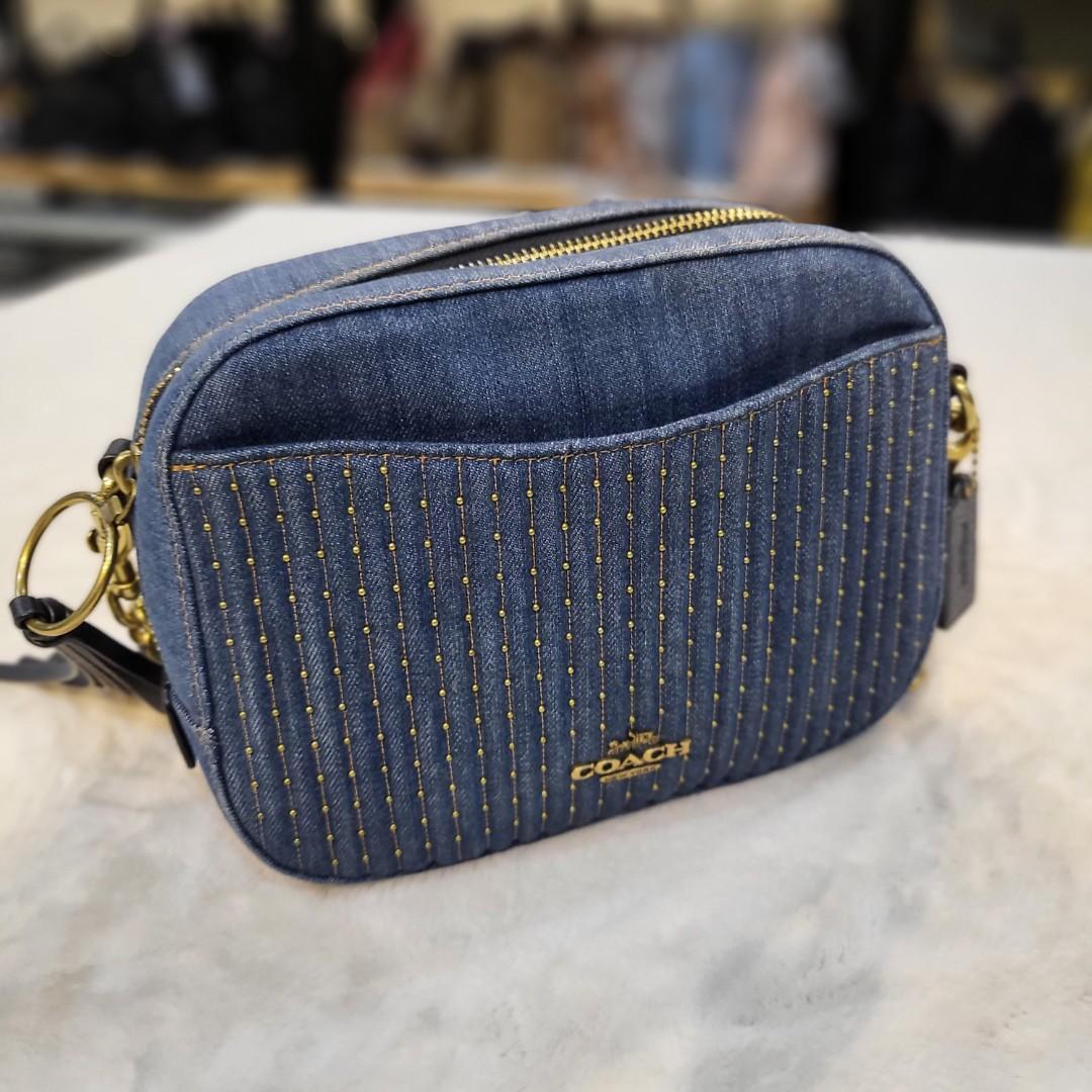 Coach Studded Denim Camera Bag Luxury Bags Wallets on Carousell