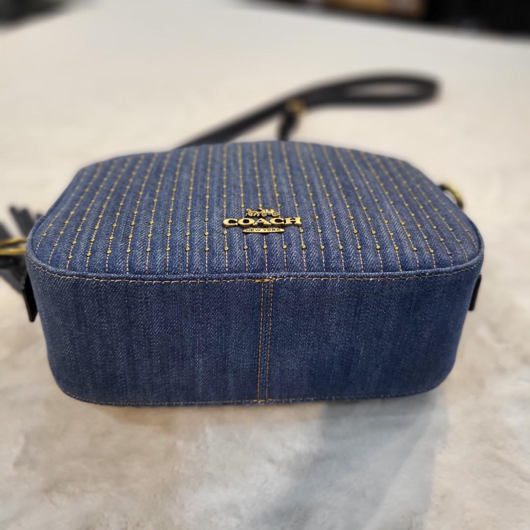 Coach studded denim camera bag 2025