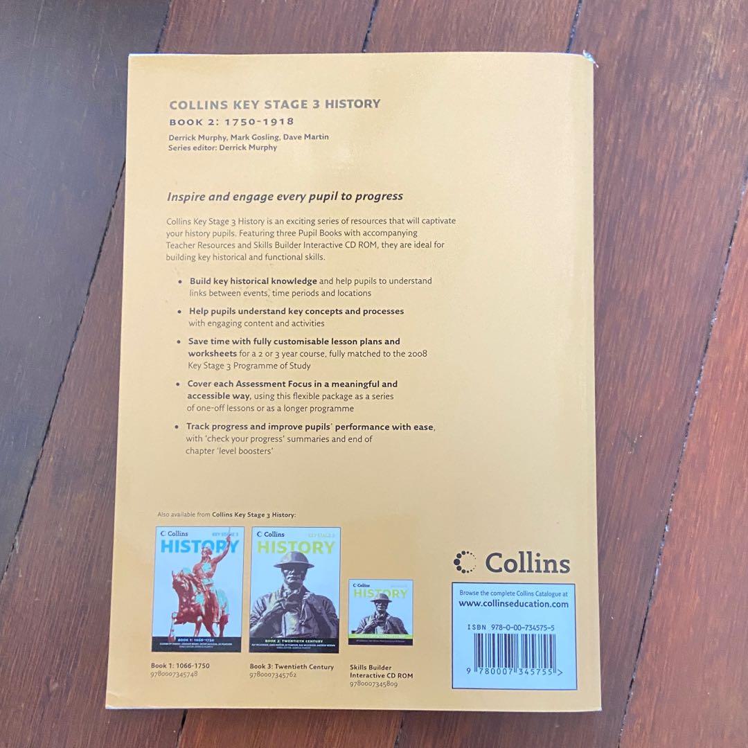 Collins Key Stage 3 History Book 2 1750 1918, Hobbies & Toys, Books & Magazines, Textbooks on Collins Key Stage 3 History Book 2 1750 1918, Hobbies & Toys, Books & Magazines, Textbooks on