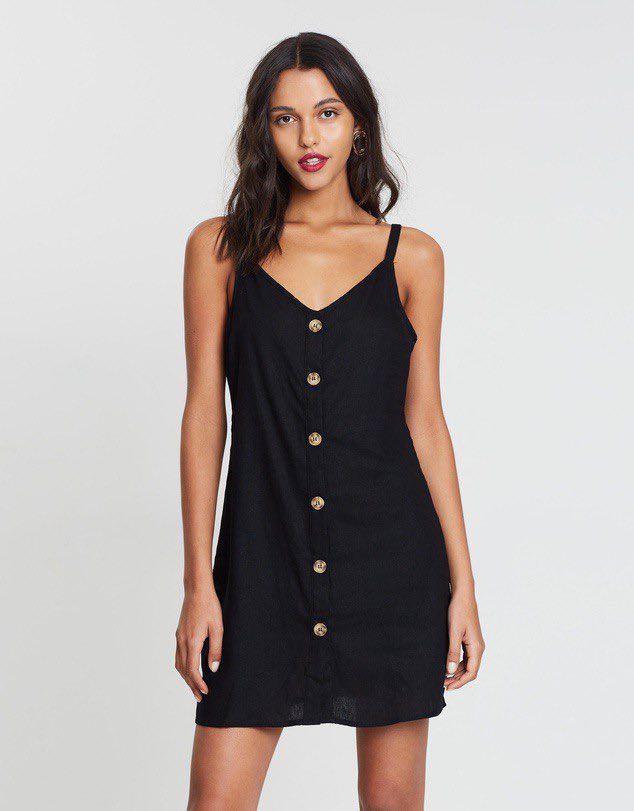 Cotton On black sleeveless button down dress, Women's Fashion, Dresses u0026  Sets, Dresses on Carousell