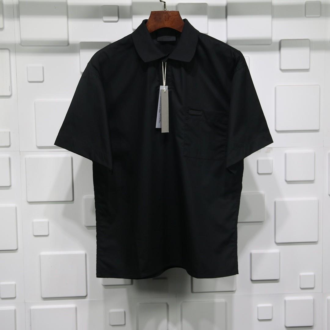 Fear of God SS21 7th Collection Short Sleeve Black Poplin Polo Shirt