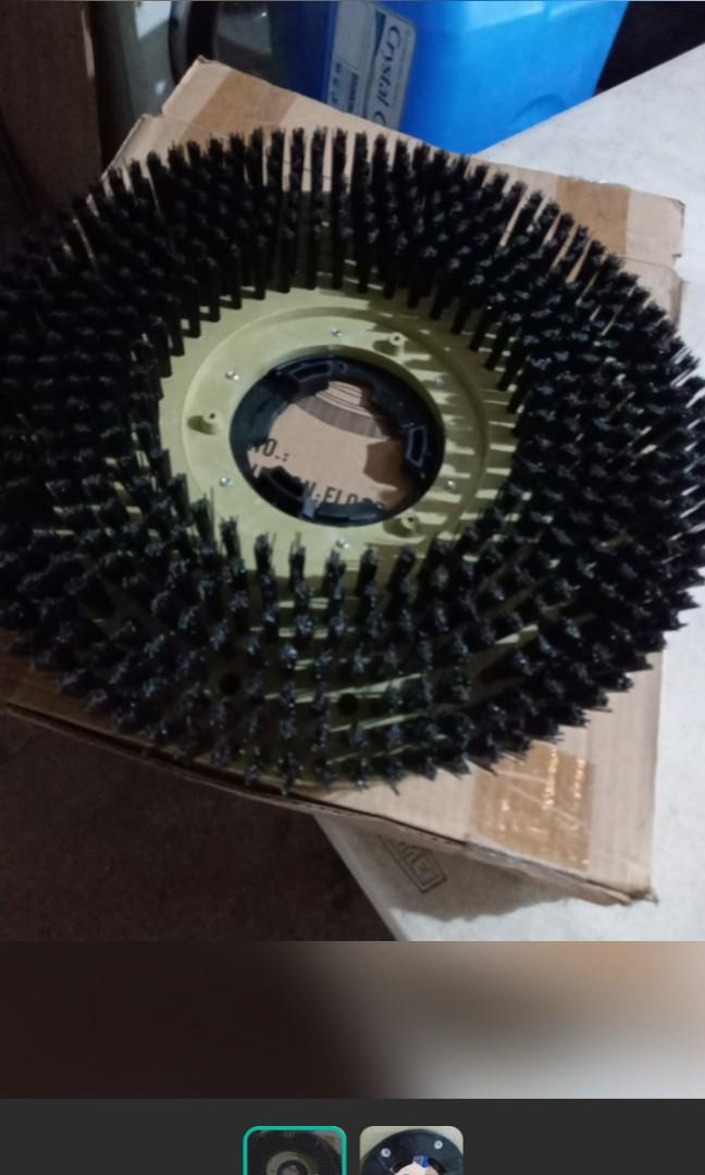 Floor polisher brush 14" (HARD) (Category: Construction Tools & Equipment) located in Las Pinas. Submitted by jaziyah4 (Listing ID 1137517282, Image 1). Description: new with box 14 inches brand: eco habitat #A170.