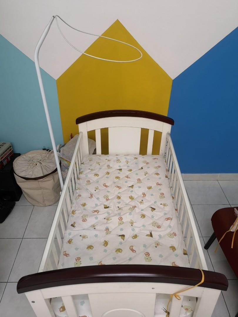 Getha baby cot with mattress, Furniture & Home Living, Furniture, Bed