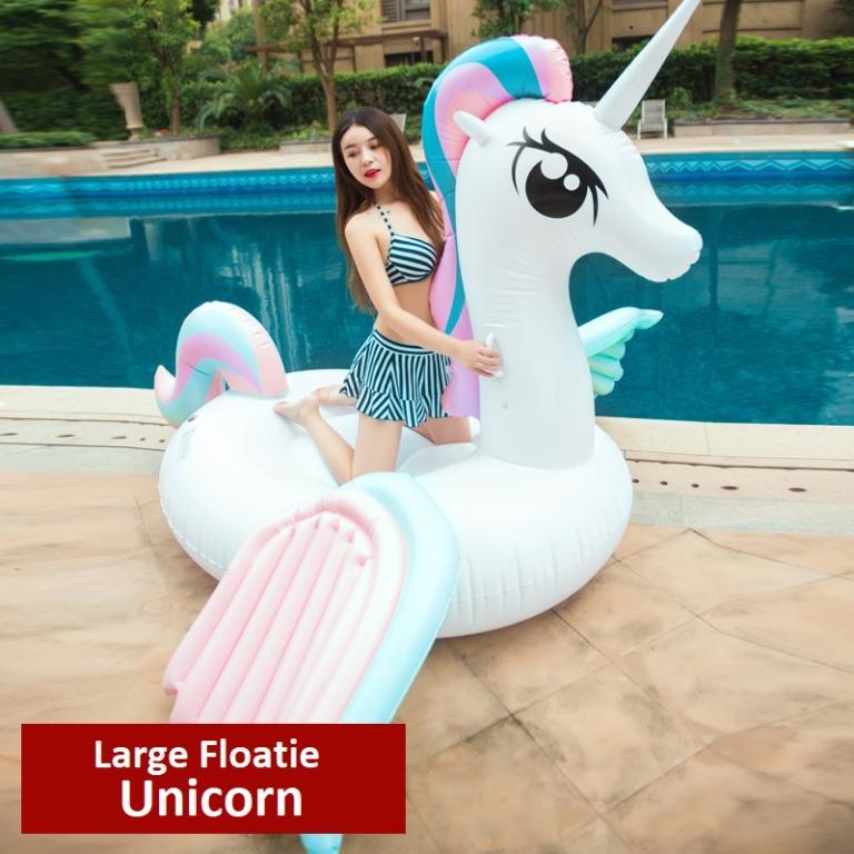 Giant floatie beach unicorn inflatable float swimming pool party raft ...