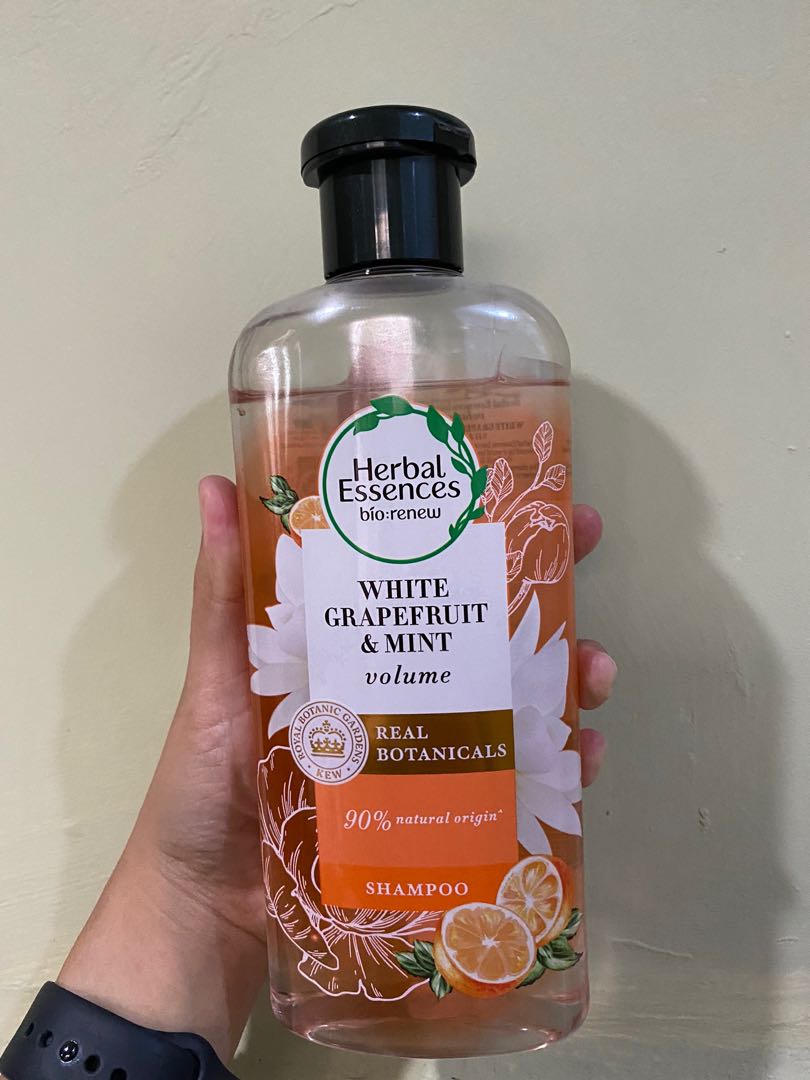 Herbal Essences Bio Renew Volume White Grapefruit and Mosa Mint Shampoo 400 ml, Kesehatan