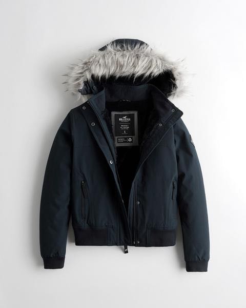 Hollister cozy lined bomber jacket on sale