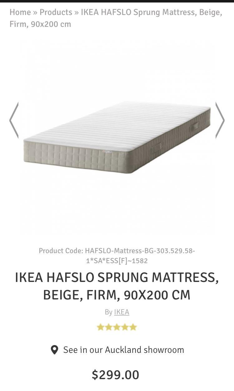 IKEA - Hafslo single size spring mattress, Furniture & Home Living ...