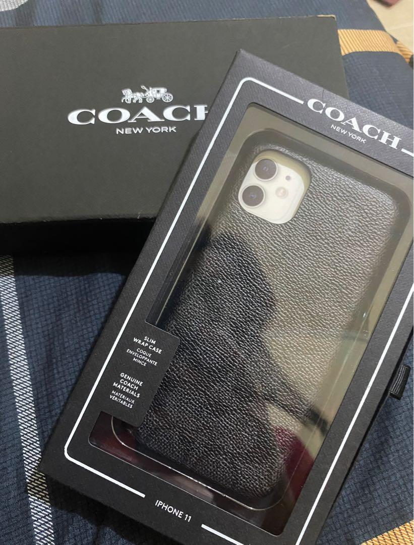 iPhone 11 Coach Leather Case, Mobile Phones & Gadgets, Mobile & Gadget