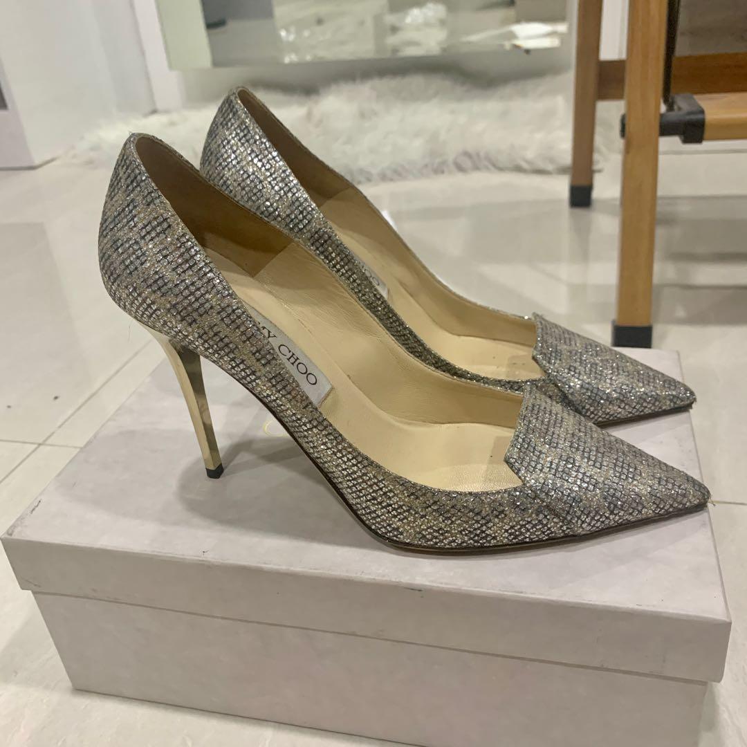 JimmyChoo AVRIL Cinderella（36 1/2) JimmyChoo AVRIL Cinderella（36 1/2) Crystal Covered Pointy