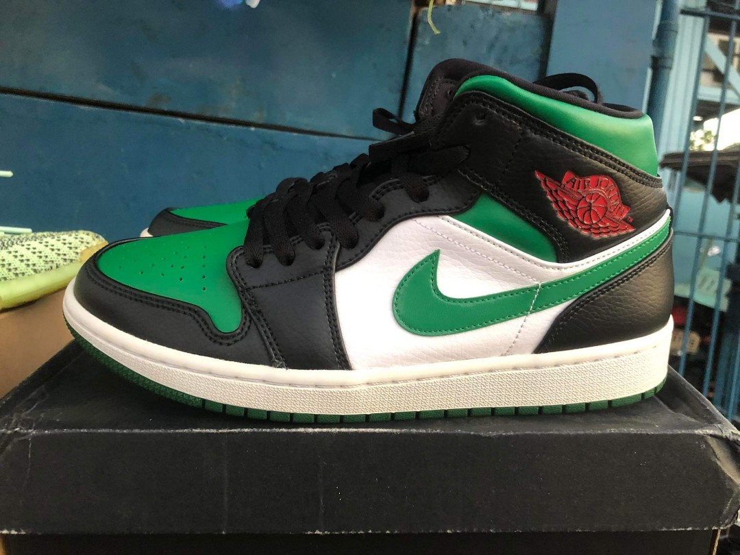 jordan one mid green toe