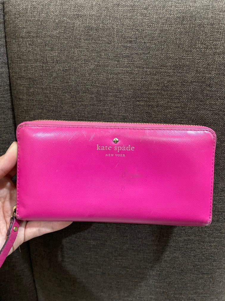 kate spade hot pink wallet