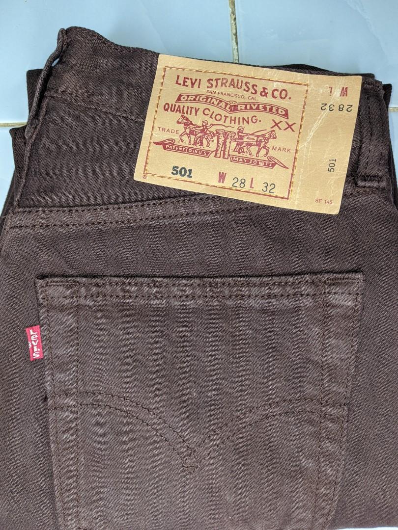 Levi's 501 Womens Brown Jeans, Luxury, Apparel on Carousell