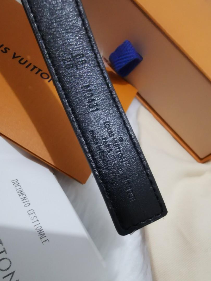 Louis Vuitton 20mm Black Leather LV Initiales Belt Size 80/32 - Yoogi's  Closet