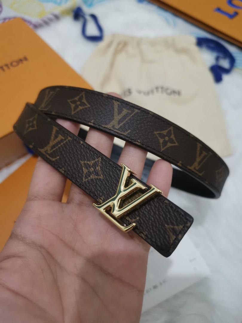 Louis Vuitton 20mm Black Leather LV Initiales Belt Size 80/32 - Yoogi's  Closet
