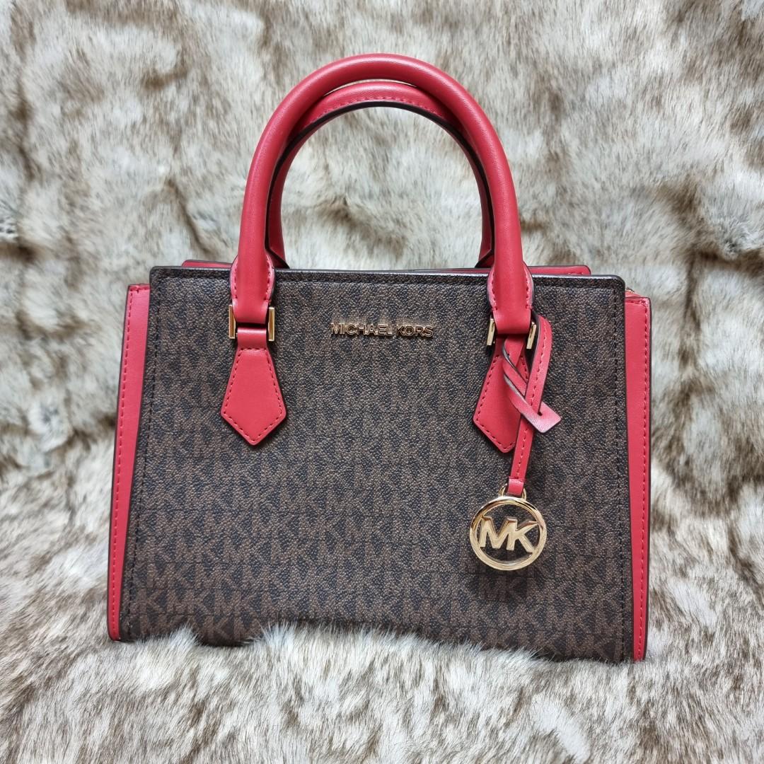 Like New Red Michael Kors Leather Handbag Purse - clothing & accessories -  by owner - apparel sale - craigslist