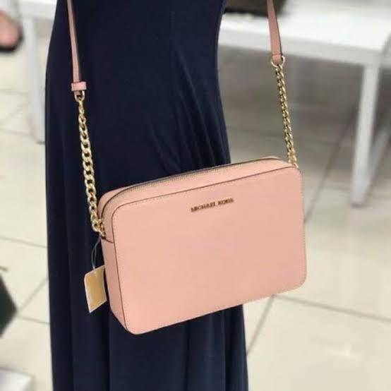 Michael Kors Light Pink Jet Sling Bag, Women's Fashion, Bags