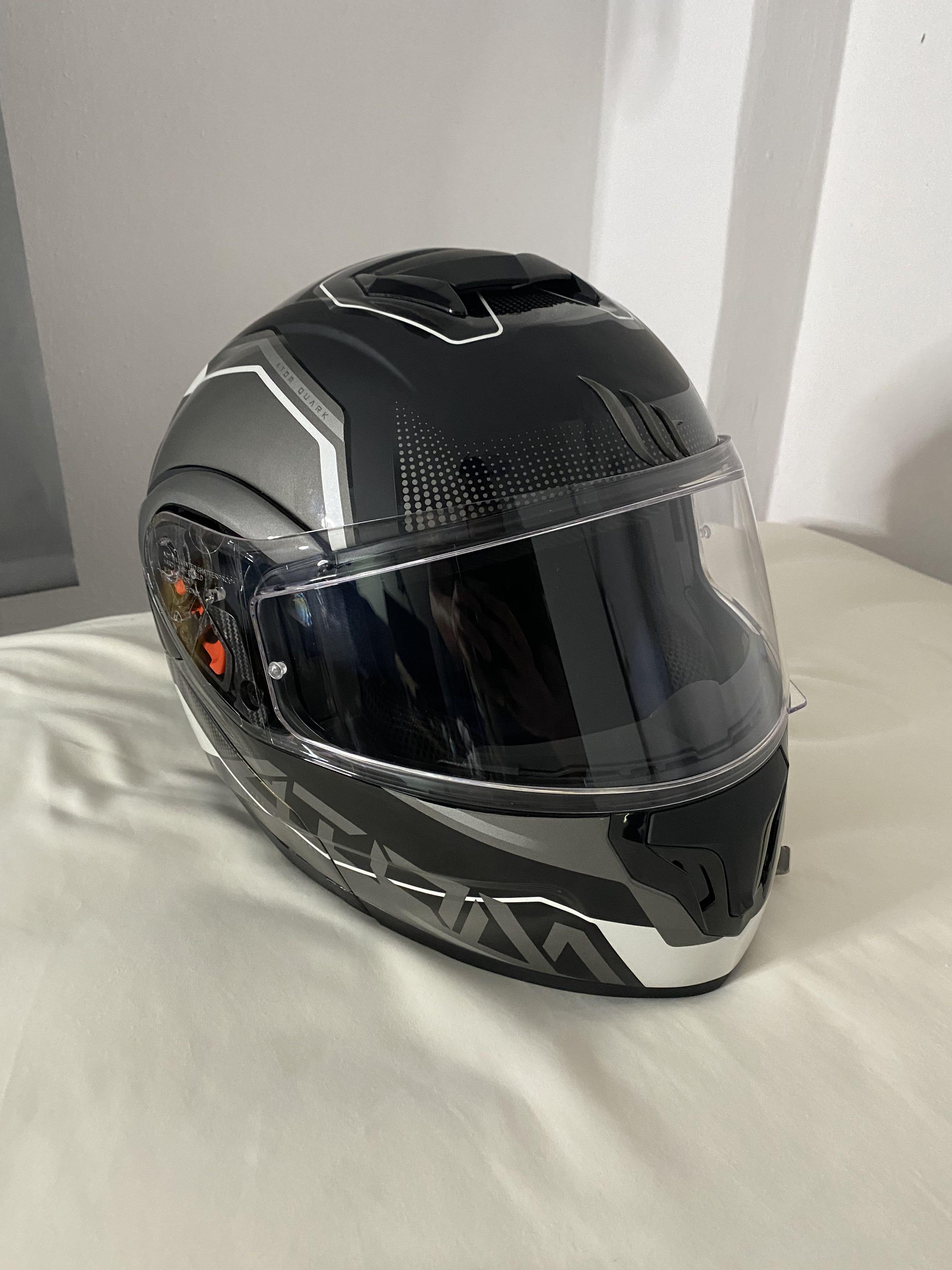 Motorcycle Modular Helmet MT Helmets Atom SV Quark A0 Gloss Matt